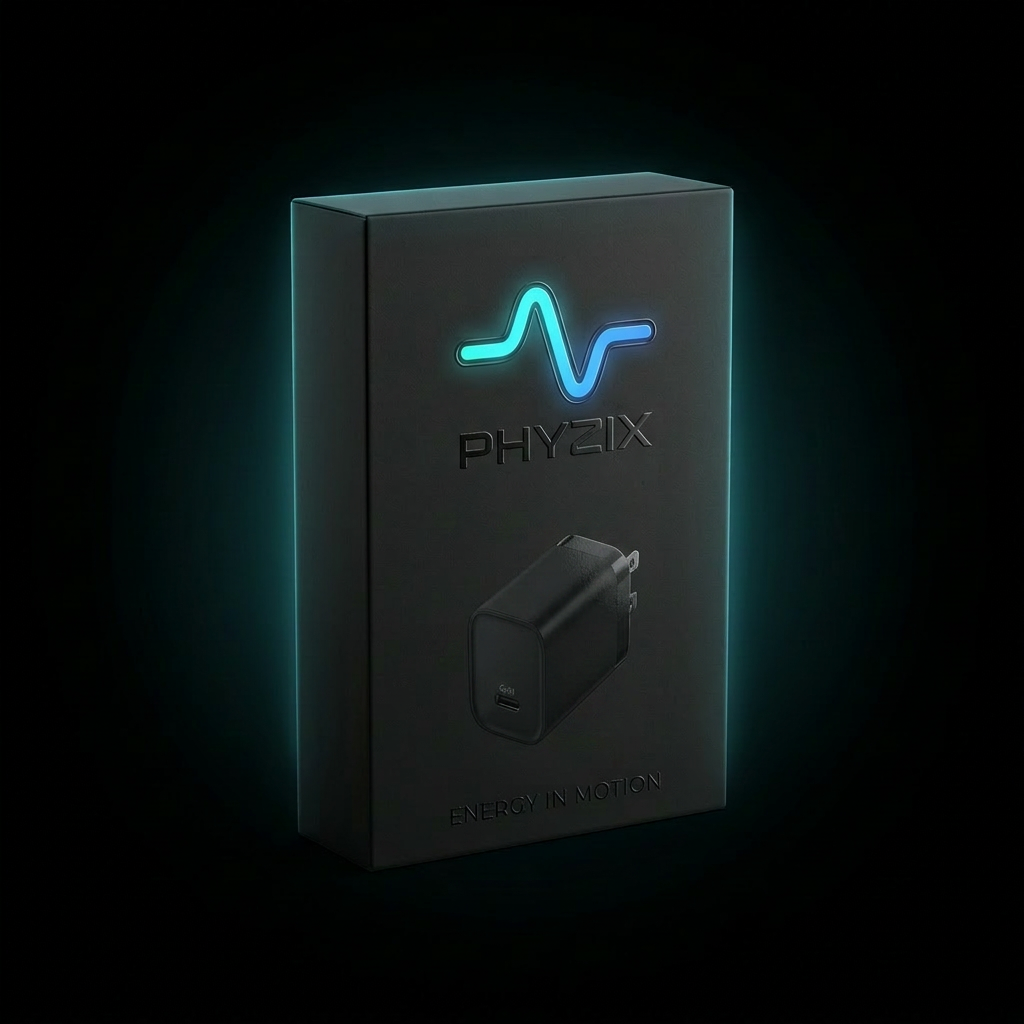 Phyzix Bolt GaN USB-C Wall Charger packaging