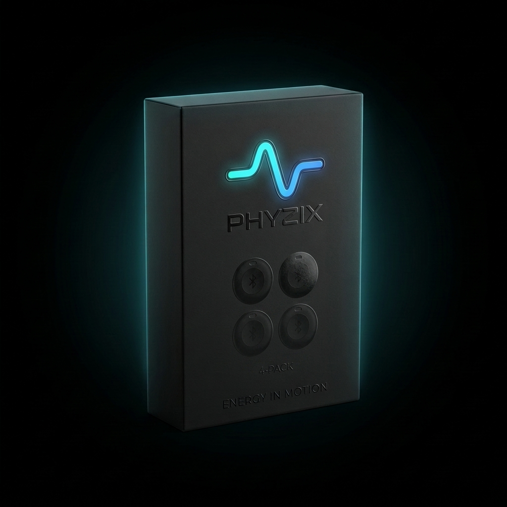 Phyzix Tag Bluetooth Trackers (4-Pack) packaging