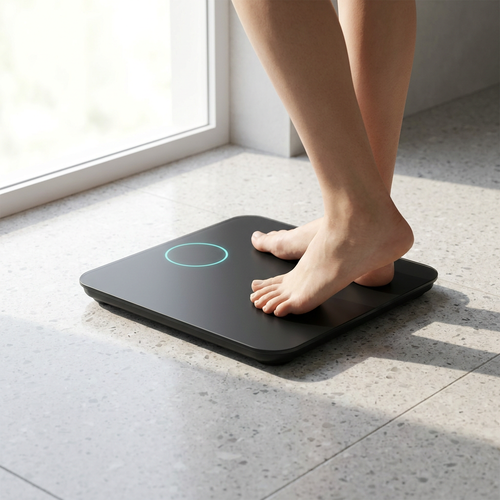 Phyzix Vitals Smart Scale in use