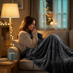 Phyzix Warmth Heated Throw in use