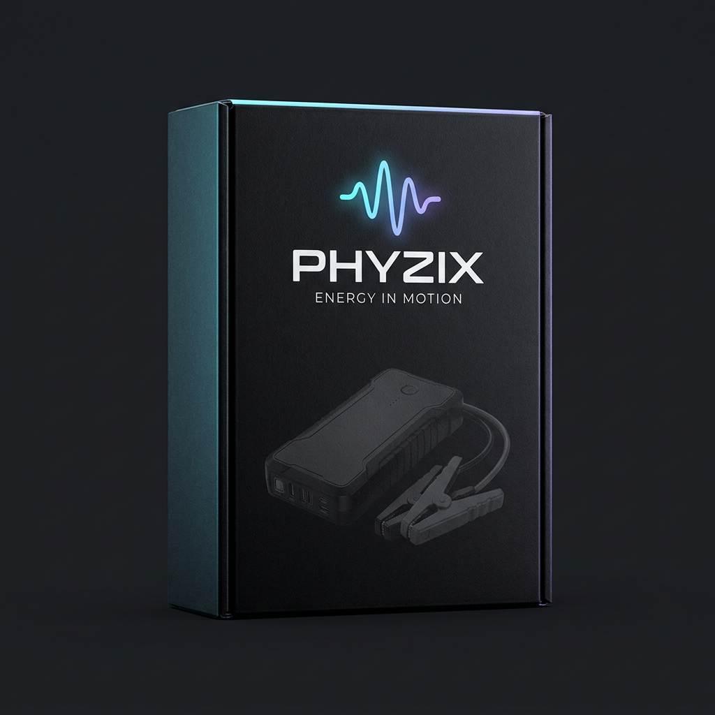 Phyzix Jump Starter packaging